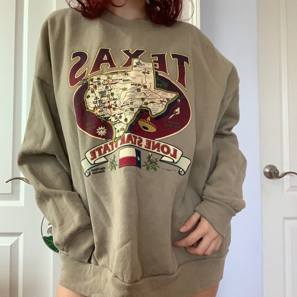 oversized texas crewneck